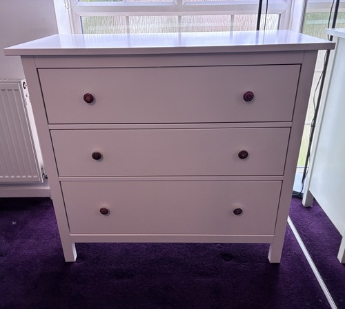 Ikea hemnes white drawer - ikea, 3-drawer