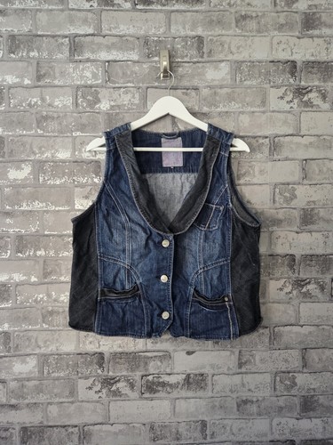 Cecil y2k denim waistcoat - denim,