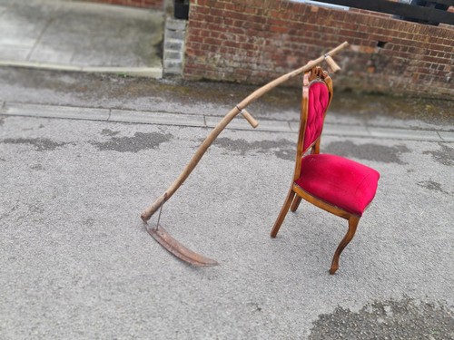 Vintage wooden handle - vintage, scythe.