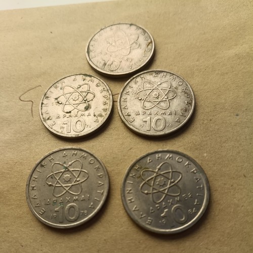 Greek coins 10 - (five), x