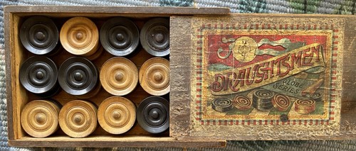 Vintage draught set c1930 - vintage,