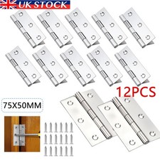 6 Pairs 75mm Butt Hinges for