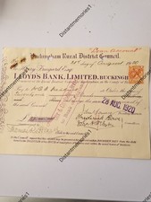 1920 Buckingham Rural District Council Payment Orders (2) – Lloyd’s Bank Limited