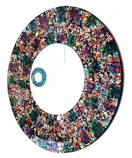 Round mosaic wall mirror