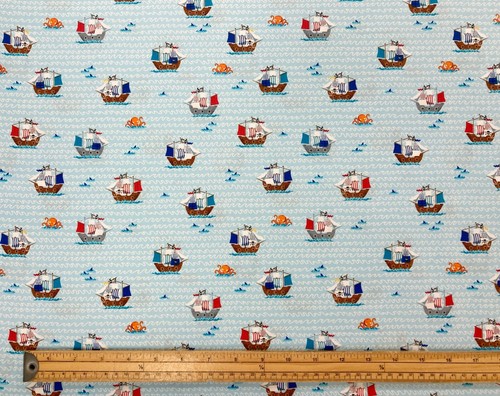 Pirate cotton fabric - pirate,