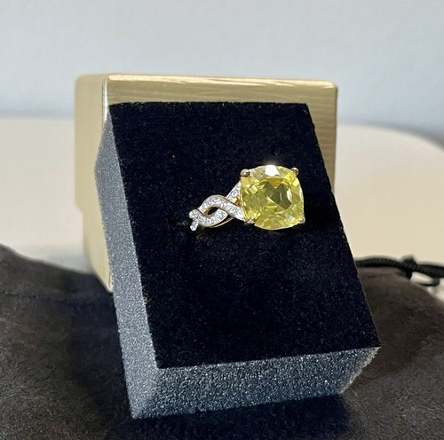 Yellow sapphire ring lab - yellow,