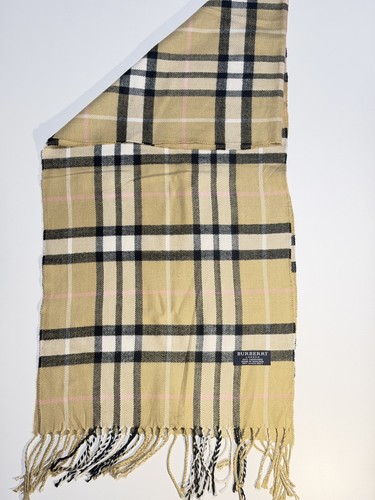 Burberry beige check scarf - burberry,