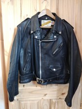 Schott Perfecto 118 Leather Jacket.  Made In USA. Marlon Brando Style 46" Chest