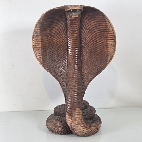 Hand carved wooden - wooden, cobra