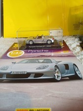 Porsche Carrera GT 2005 Silver 1/43 Scale Model Car Display Case Included