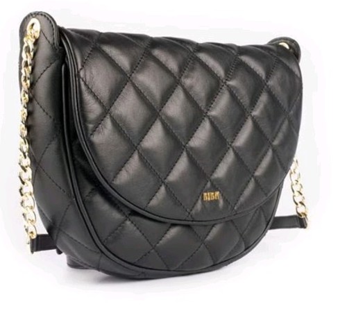 Biba black leather quilted - black,