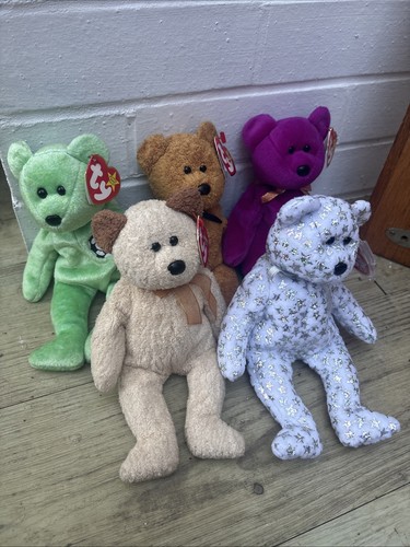 Beanie babies 5 bears - x,