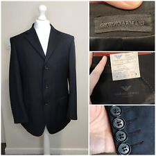 Giorgio Armani Black Fish Tail Suit Jacket Immaculate Eu 50 Xl, Uk Chest 38-40" 