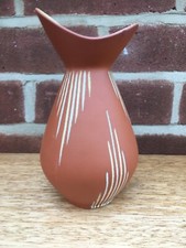 Retro German Pottery Vase Marzi & Remi 60s 70s Fish Mouth WGP  Ht 15cm