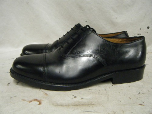 Mens black leather parade - black,