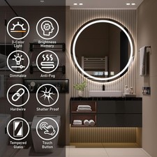 Round Bathroom Mirror with