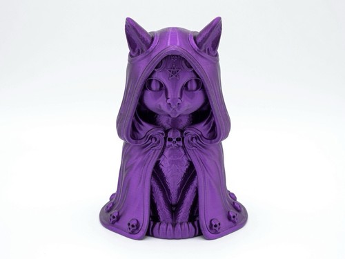 Gothic witch cat statue - gothic, purple