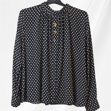 Vintage Polka Dot Silk Blouse