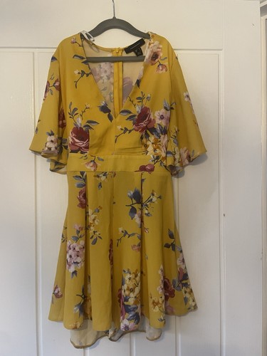 Yellow floral jumpsuit - yellow,