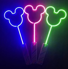 Micky Minnie Mouse Neon Batteries Operated led wand that lights up 