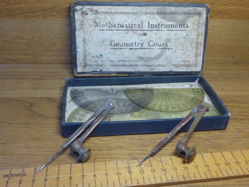 Vintage brass helix compass - brass,
