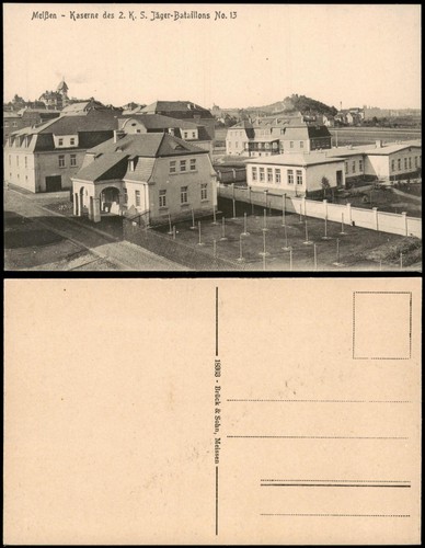 Postcard meissen barracks - barracks, of