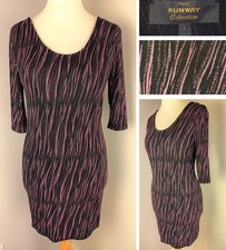 Next Runway Collection Party Christmas Glitter/ Paint Effect Mini Dress - Size L