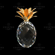 Swarovski Crystal PINEAPPLE GOLD SMALL 012726 Mint Rare Retired No Box