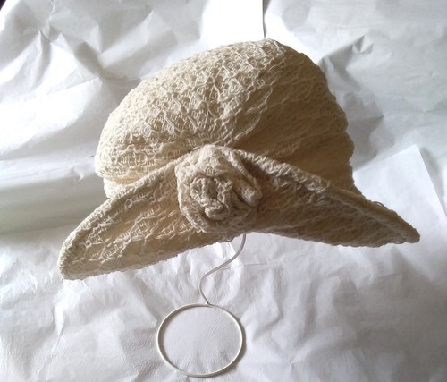 Vintage cream cotton crochet - vintage,