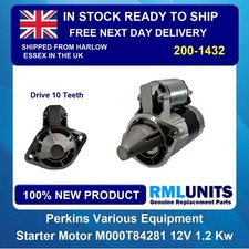 Starter Motor For Perkins 185086570 M000T84281 M000T84282