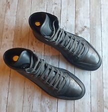 GUCCI GRAY MEN LEATHER HIGHTOP TRAINERS SNEAKER SHOE UK SIZE 8.5 US 9.5 EU 42.5