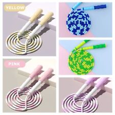 Adjustable Segmented Fitness Skipping Rope Non-Slip Handle Beaded Jump Rope