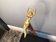Walking Stick Brass Naked Lady Bottle Opener Handle