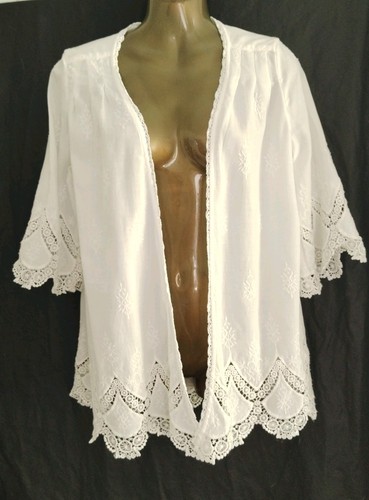 White cotton kimono - white,