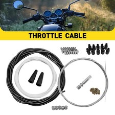 5 Metres Motorcycle DIY Throttle Cable Kit Nipples Ferrules Fit Pit Dirt Bike