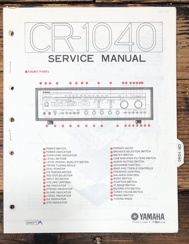 Yamaha 1040 receiver - yamaha, cr-1040