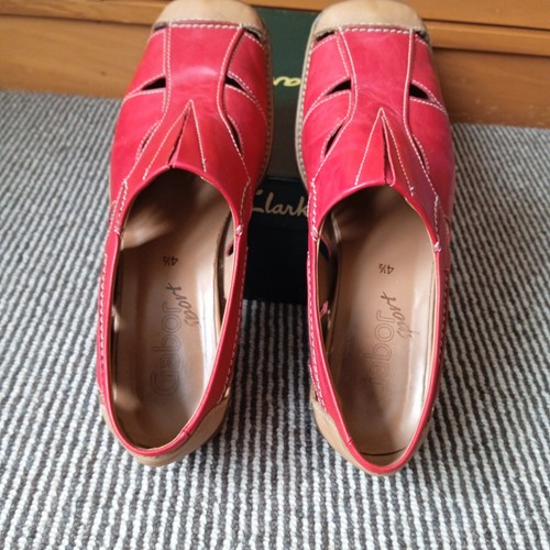 Gabor sport red leather slip - gabor,