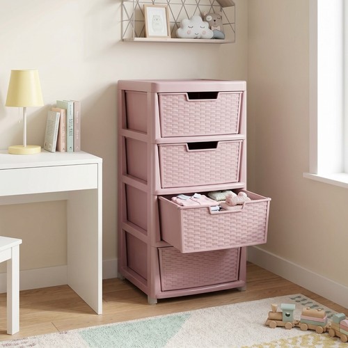 Large rattan drawer storage - large,