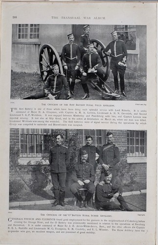 1900 boer war print officers - boer,