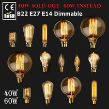 E27 B22 E14 Vintage Antique Style Bulbs Edison Industrial Filament Bulb Light