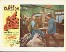 Rod Cameron signed autograph auto 11x14 Fort Osage Original Lobby Card BAS