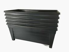 Trough Plant Pot Plastic Extra Large Long Garden Raised Planter 55cm 5pk