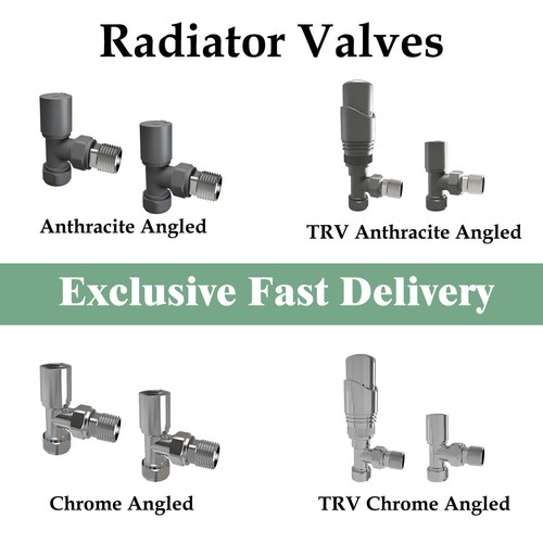 15mm angled radiator - 1/2",