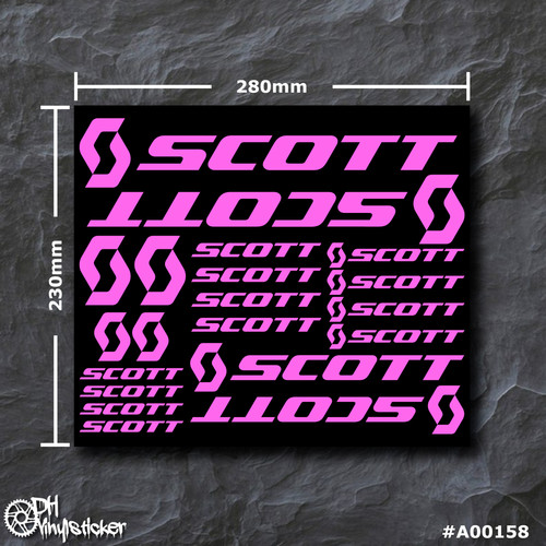 Scott sticker pink decal set - sticker,