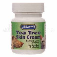 Johnsons Tea Tree Skin Cream Dogs Cats Soothes Itchy Skin Antiseptic 50g