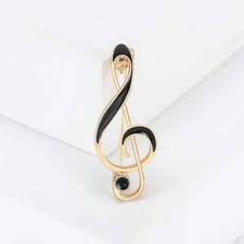 Gold Music Musical Note Brooch
