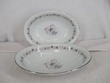 Empress China Oval Serving Platter Bowl Seyei Japan Pink Valley 505 Hand Painted