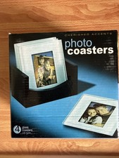Glass Photo Coasters Set with
