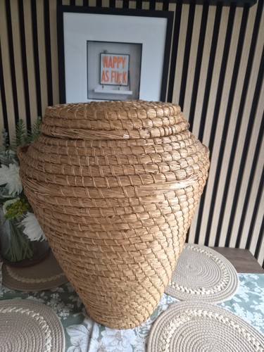 Vintage wicker woven rattan - wicker,