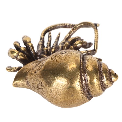 Brass hermit crab staute - crab,